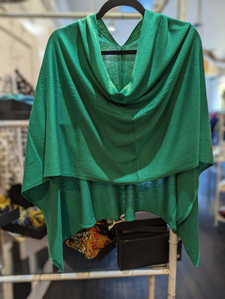 Wool Blend Poncho, Assorted Colors
