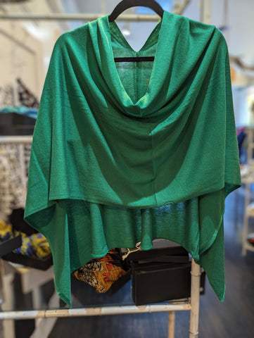 Wool Blend Poncho, Assorted Colors
